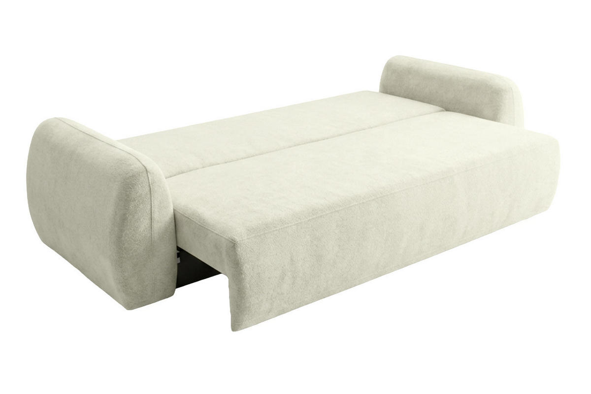 POHOVKA S Funkcí Spaní A Úložným Prostorem, Látka Doha, Ecru, HELA - ecru, dřevo (250/89/100cm) - Kaiser Möbel