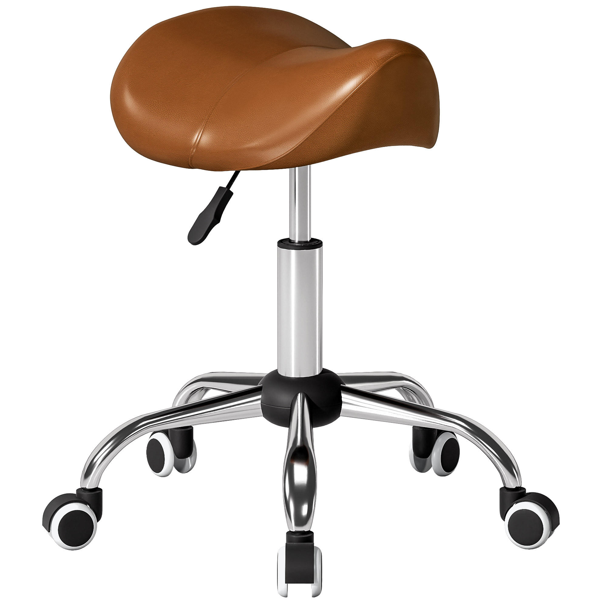 BÜROHOCKER DE-18037 höhenverstellbar 49-61 cm, ergonomisch Braun - Braun, Metall (53/61/52cm) - ComfortXL