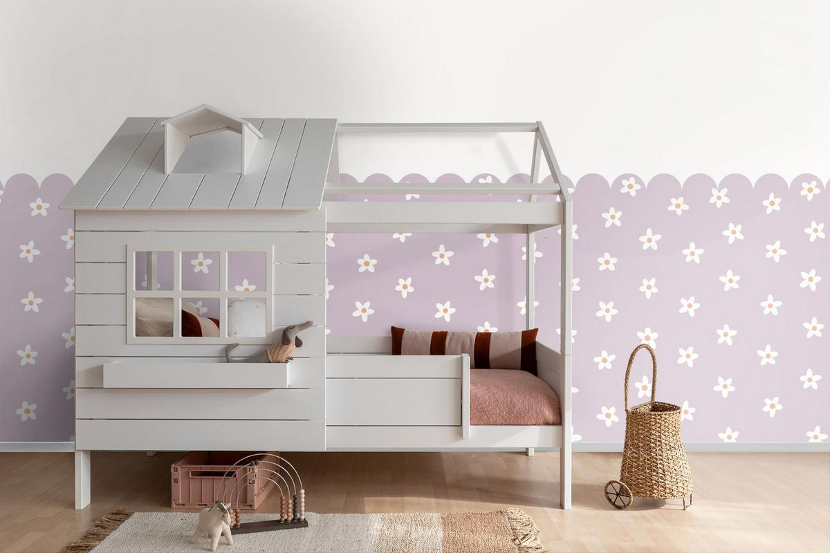 FOTOTAPETE Gänseblümchen 2.5 x 2.79 m - Lila, Papier (250/279cm) - ESTAhome
