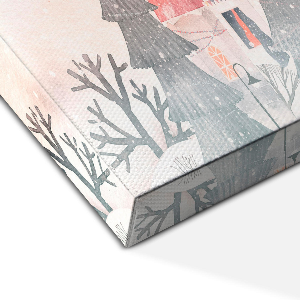 LEINWANDBILD Winter 3-tlg. 90x60 cm - Weiß, Holz (90/60cm) - LUMASOUL