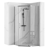 DUSCHKABINE Rea Axin Chrom 90x90 ohne Duschwanne - Chromfarben, Glas (90/90/195cm) - REA