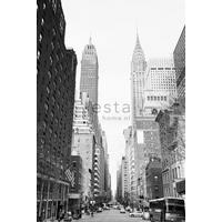 FOTOTAPETE Blick auf die Straßen von New York 186 x 279 cm - Schwarz, Papier (186/279cm) - ESTAhome
