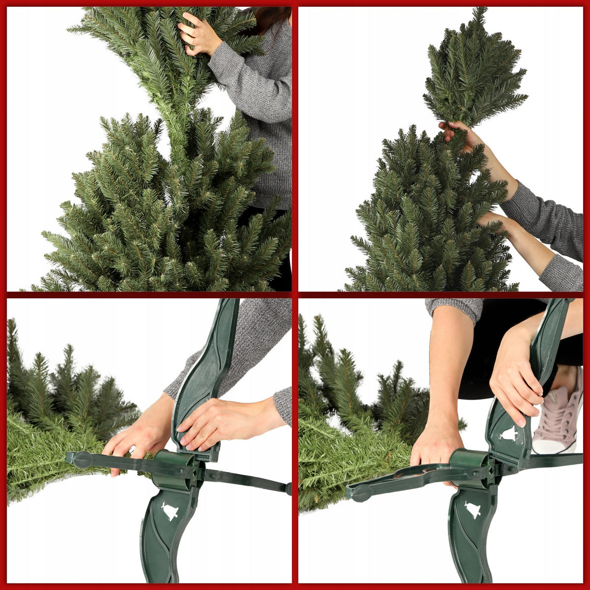 KADAX Künstlicher Weihnachtsbaum Fichte 220 cm Naturkaukasisch - Grün, Holz/Kunststoff (220cm) - KADAX