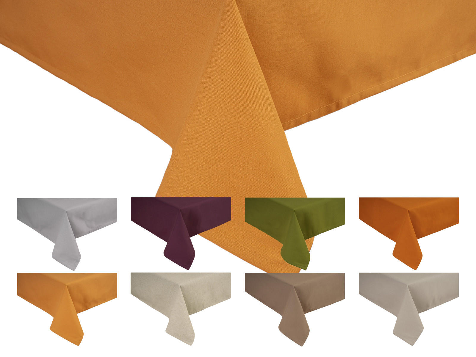 TISCHDECKE Wunschton safran-gelb 130/200 cm - Gelb, Textil (130/200cm) - beties Heimtextil