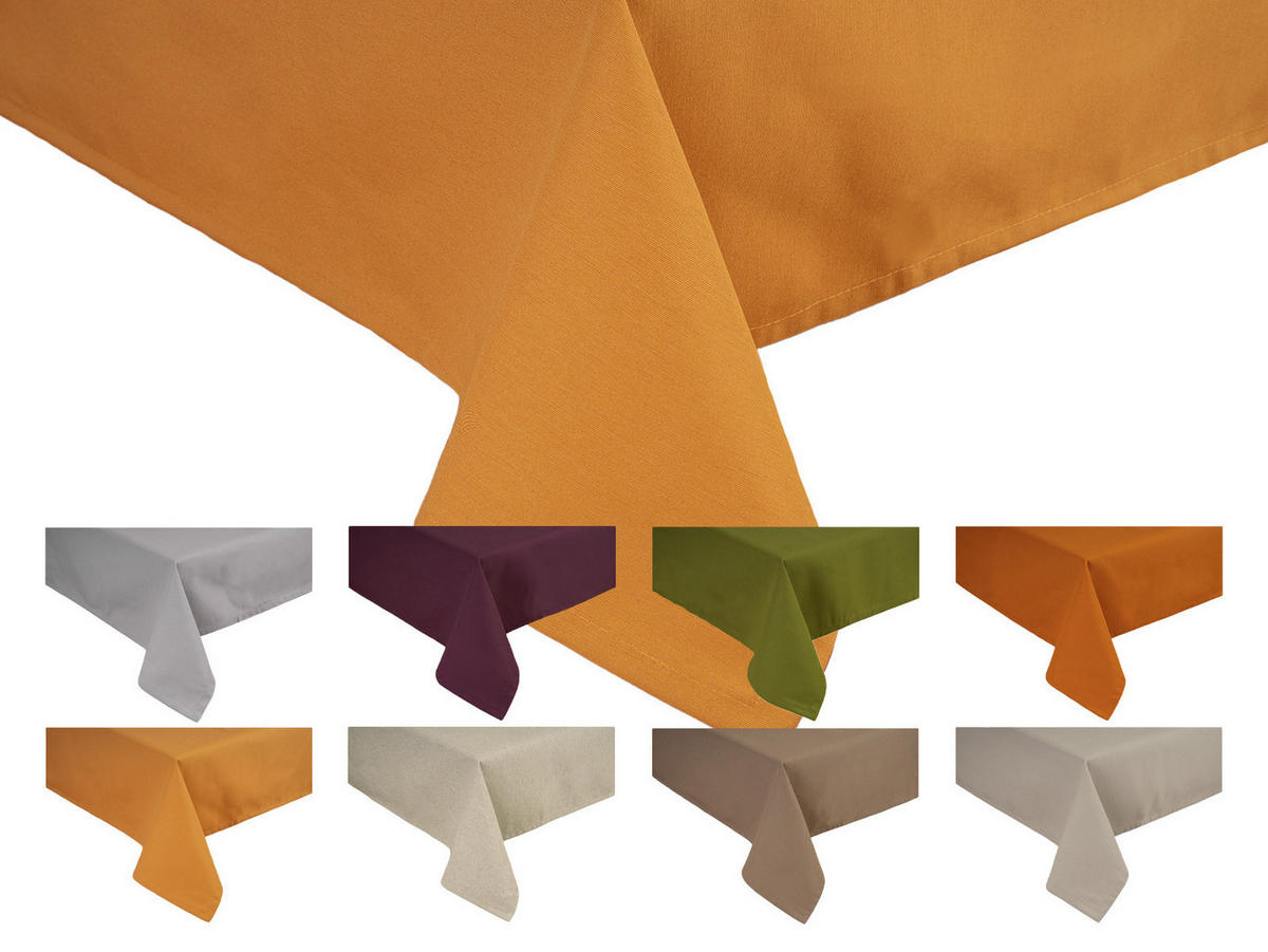 TISCHDECKE Wunschton safran-gelb 130/200 cm - Gelb, Textil (130/200cm) - beties Heimtextil