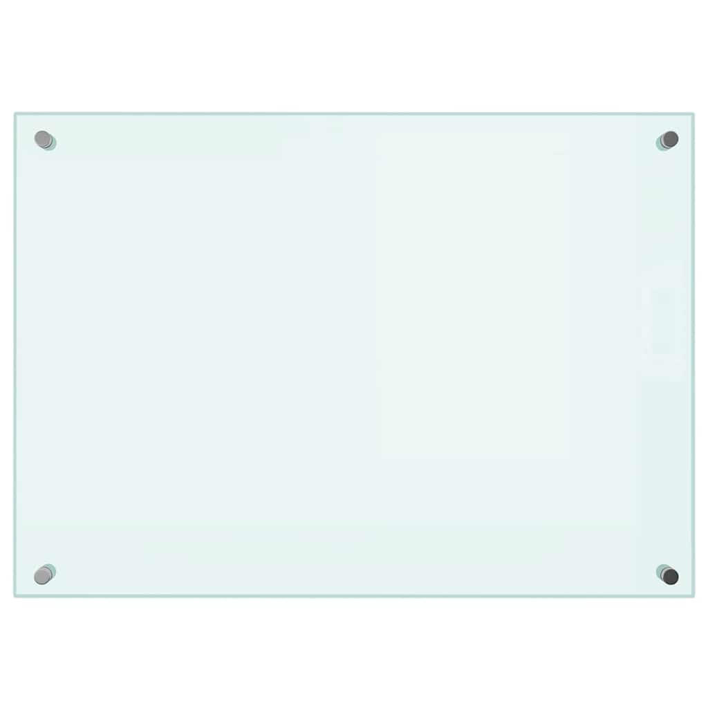 KÜCHENRÜCKWAND Glas 70x50 cm Weiß Wand-Spritzschutz - Weiß, Glas (70/50/0.6cm) - DELUKE
