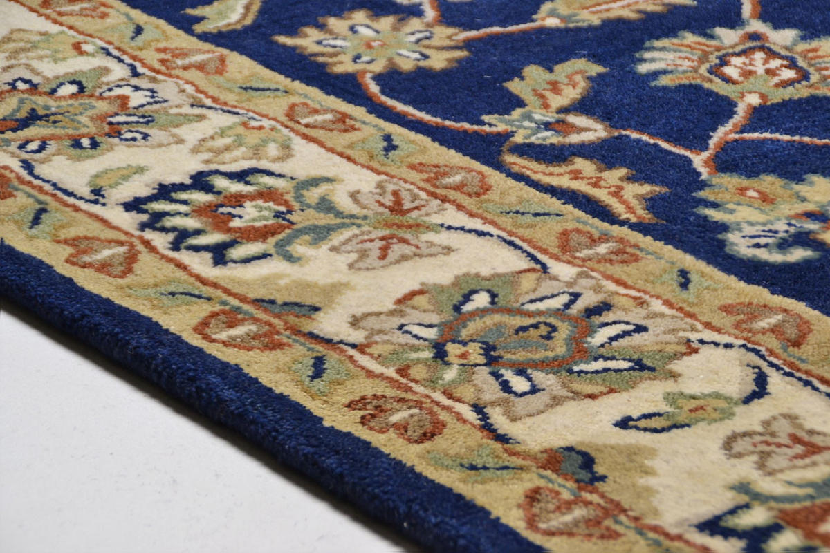 HANDTUFTTEPPICH Royal Ziegler 190x290 cm - Blau, Textil (190/290cm) - THEKO