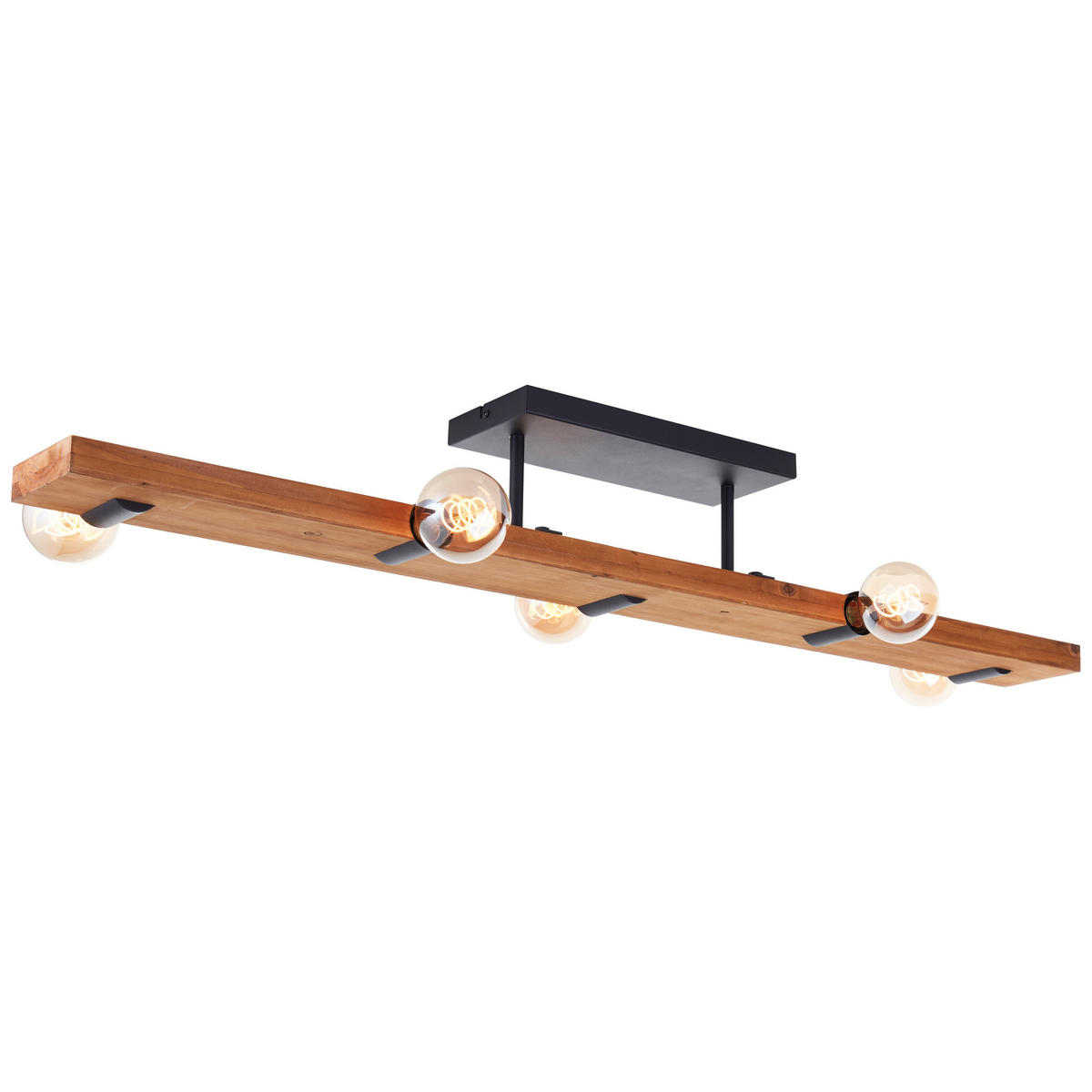 DECKENLEUCHTE Mertes 80115/76 - Braun, Holz (12.5/115/15.7cm) - Brilliant