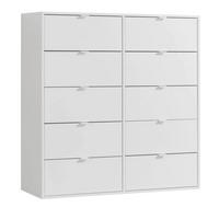 KOMMODE Die Stilvolle - Weiß, Holzwerkstoff (110/117/40cm) - Mokebo