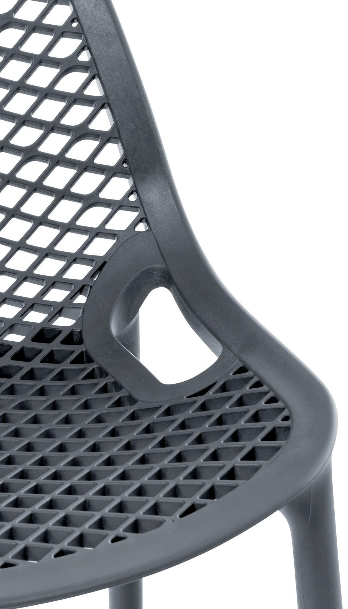 BARHOCKER Kunststoff dunkelgrau - Dunkelgrau/Grau, Kunststoff (45/105/53cm) - CLP