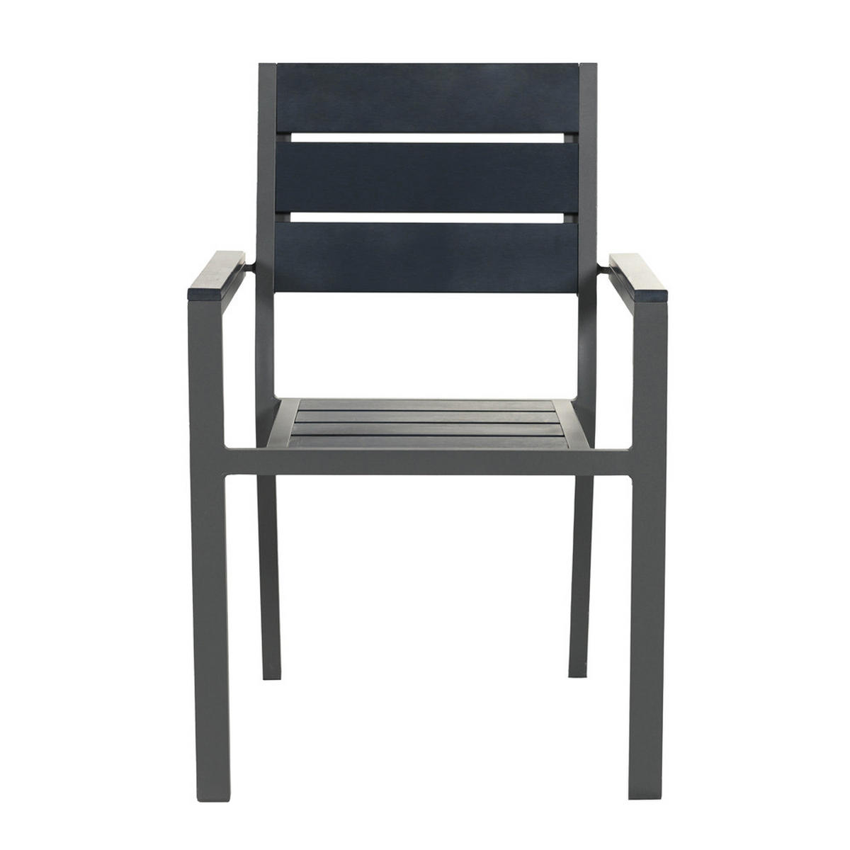 GARTENSTUHL MADERA - 10 - Anthrazit/Hellgrau, Metall (56.6/85/57.5cm) - Home Deluxe