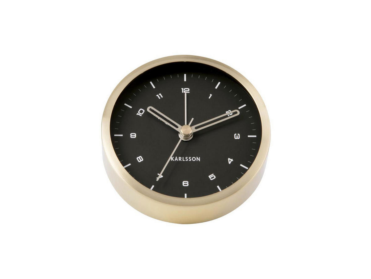 WECKER Gold 9/9 cm - Goldfarben, Metall (9/9/3cm) - KUNSTLOFT
