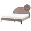 BETT mit Lattenrost 160x200 cm Beige Margut - Taupe, Textil (160/200cm) - Beliani