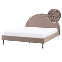 BETT mit Lattenrost 160x200 cm Beige Margut - Taupe, Textil (160/200cm) - Beliani