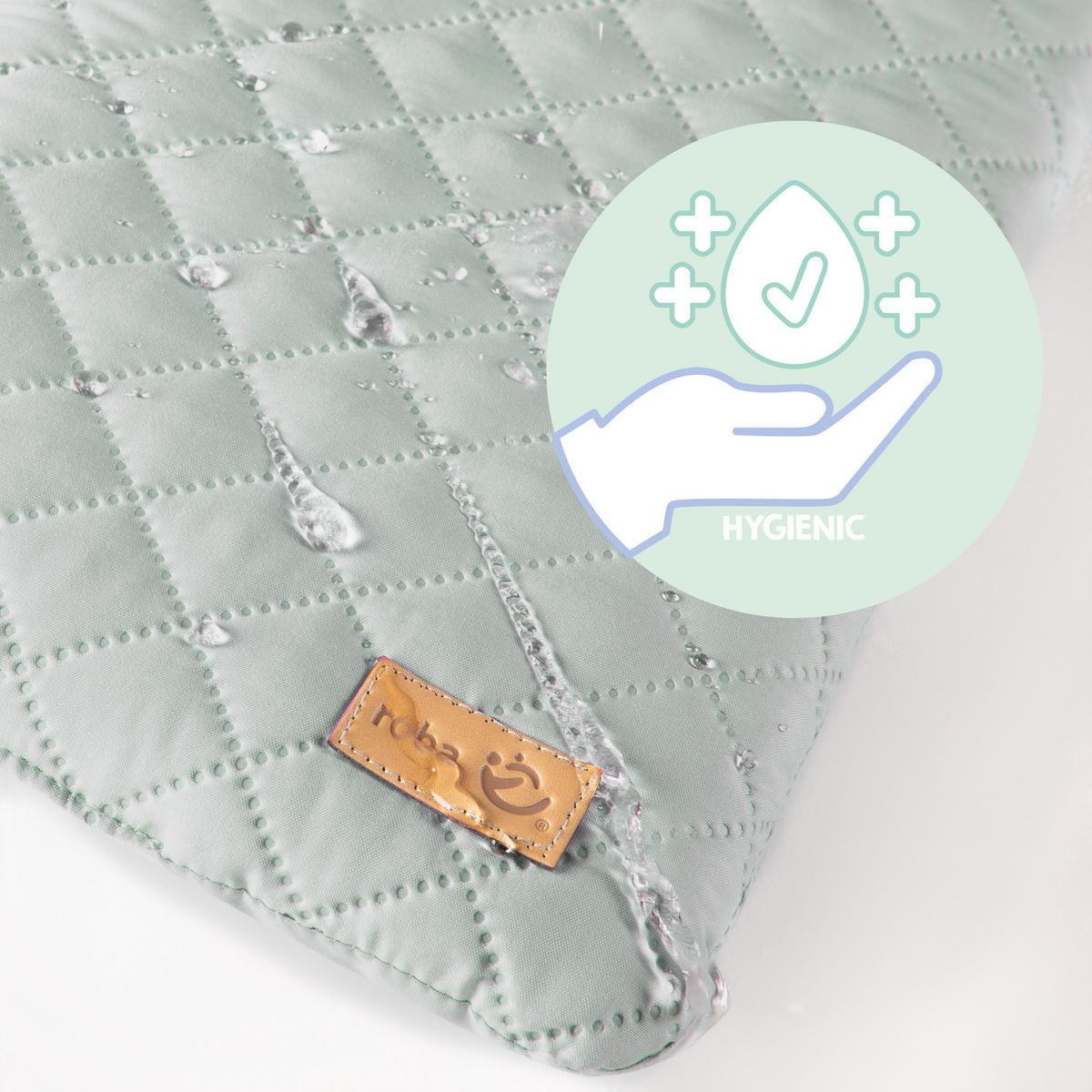 HOCHSTUHL-SITZVERKLEINERER 2-teilig roba Style Frosty green - Grün, Textil (42/1.5/28cm) - Roba