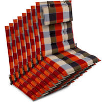 HOCHLEHNER Sun-HL 119x50x8cm Orange-Beige-Kariert (8tlg) - Orange, Textil (50/120cm) - Beautissu 