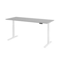 SCHREIBTISCH elektrisch XMKA 80/200/74 cm in Grau/Weiß - Weiß/Grau, Holzwerkstoff (80/200/74cm) - bümö