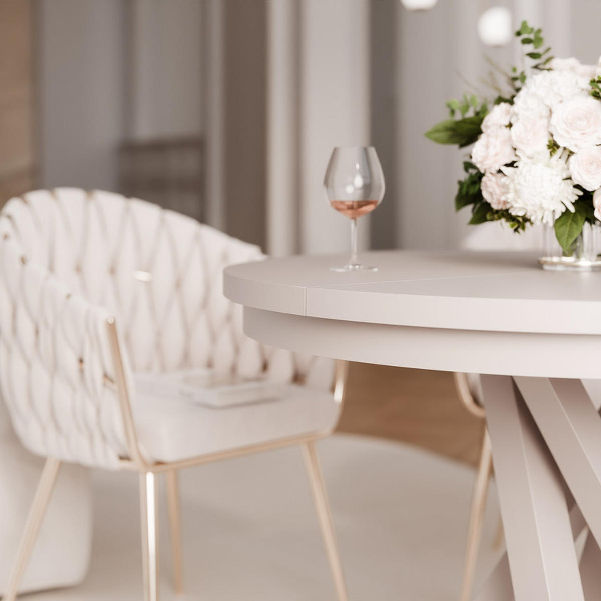 AUSZIEHTISCH LORIEN 100/140/75 cm Kaschmir - Kaschmir, Holzwerkstoff/Metall (100/100/75cm) - Idohome