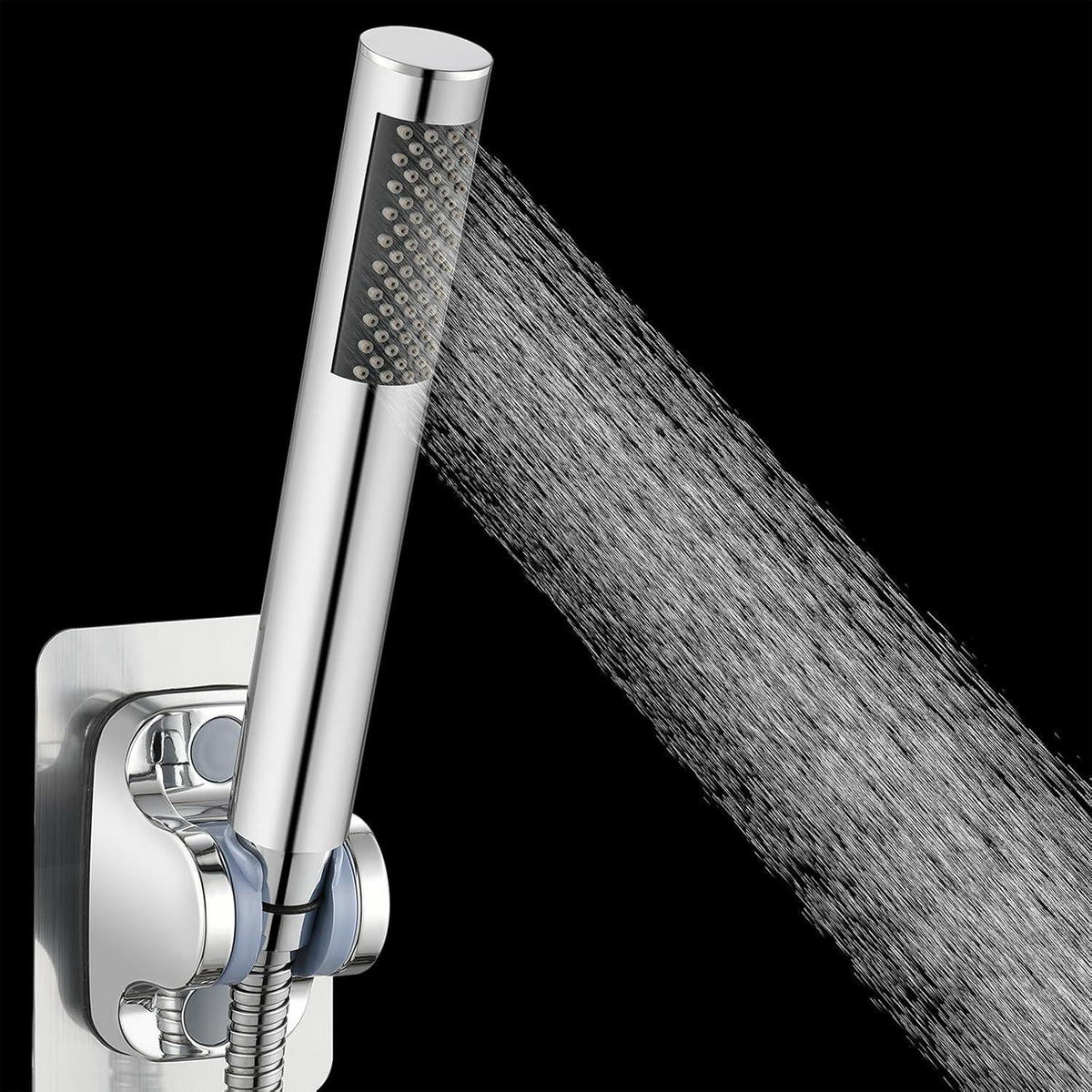 HANDBRAUSE Komplett aus Metall Chrom Hochdruck - Silberfarben, Metall (3/12.7/23cm)