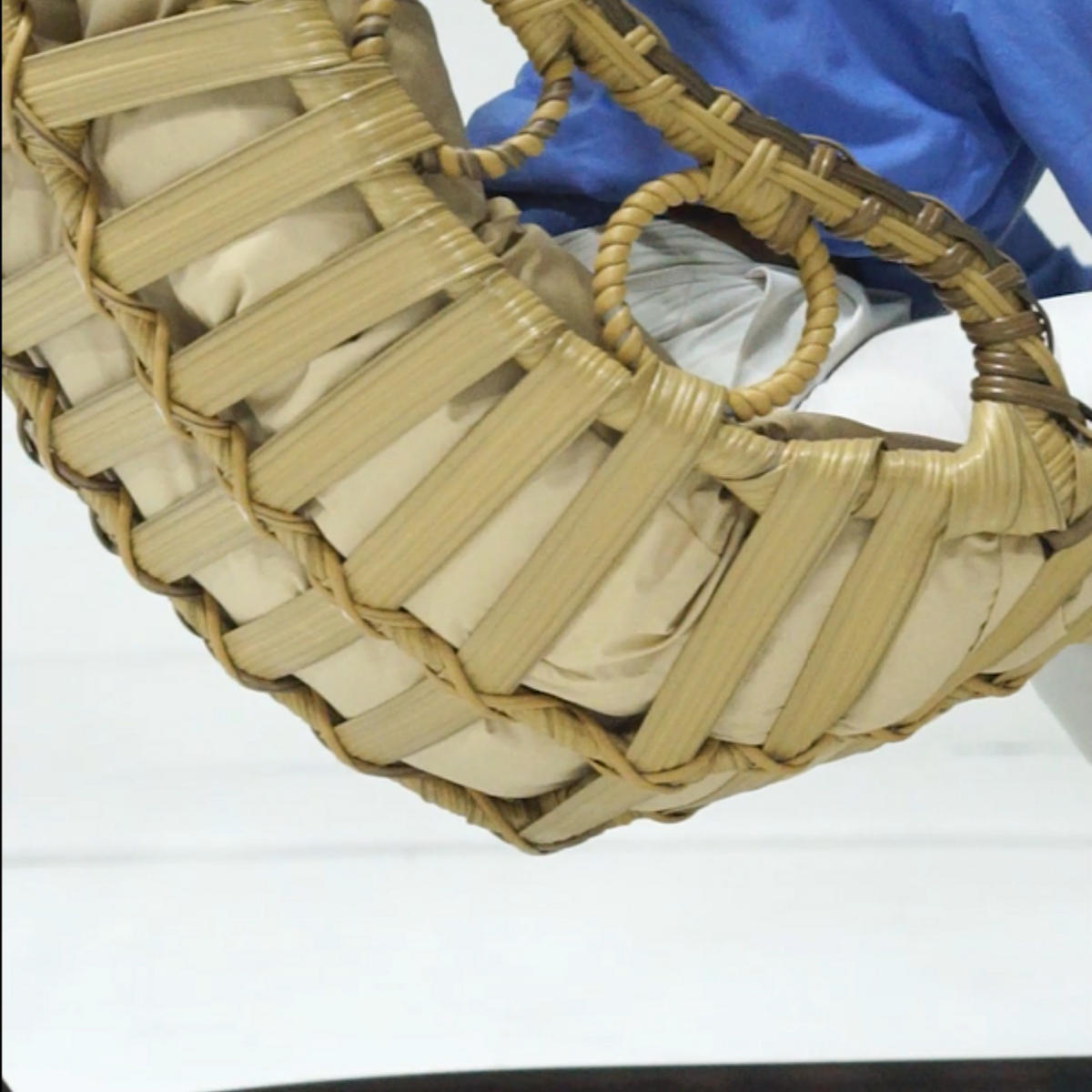 HÄNGESESSEL Gowoll Gartenschaukel Rattan mit Gestell Hängeschaukel Bodrum Hellbraun - Hellbraun, Metall (120/212/106cm) - Gowoll