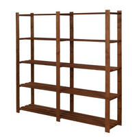HOLZREGAL PINEPEAK 170x170x38cm 5 Fachboden 1,2cm dickes Kiefernholz Braun - Braun, Holz (170/170/38cm) - PROREGAL