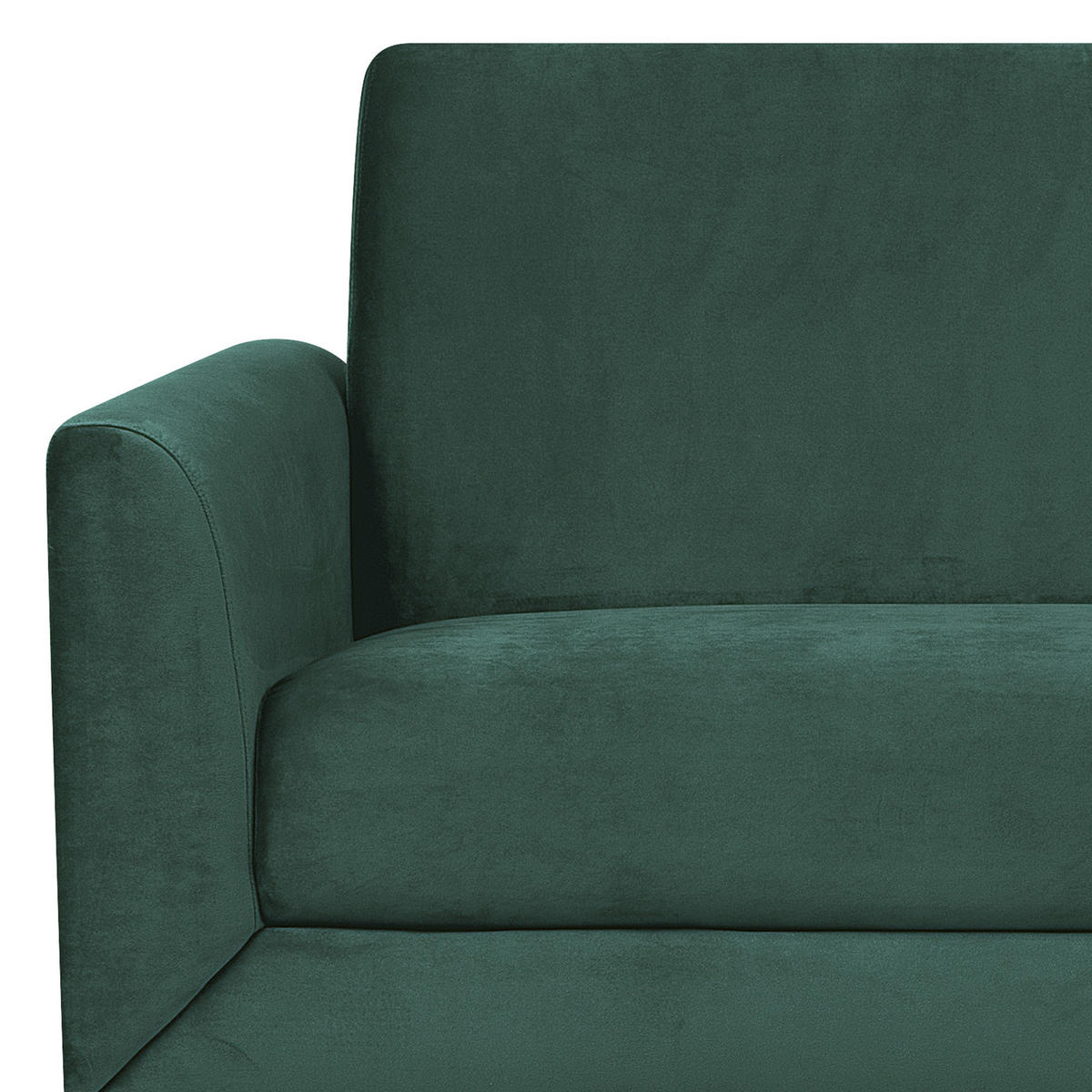 3-SITZER-SOFA Samtstoff Grün Fenes - Grün, Textil (188/90/75cm) - Beliani
