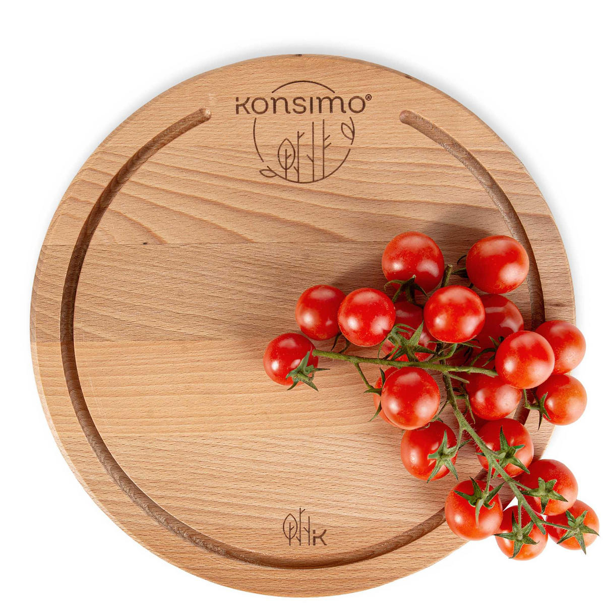 SCHNEIDEBRETT Holz Buche geölt LESTE - Buchefarben, Holz (25/25cm) - KONSIMO®