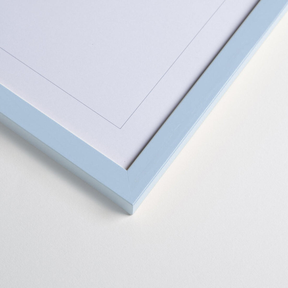 RAHMEN Himmelblaues Holz Acryl - Blau, Holz/Papier (70/100/2cm) - Poster&Frame