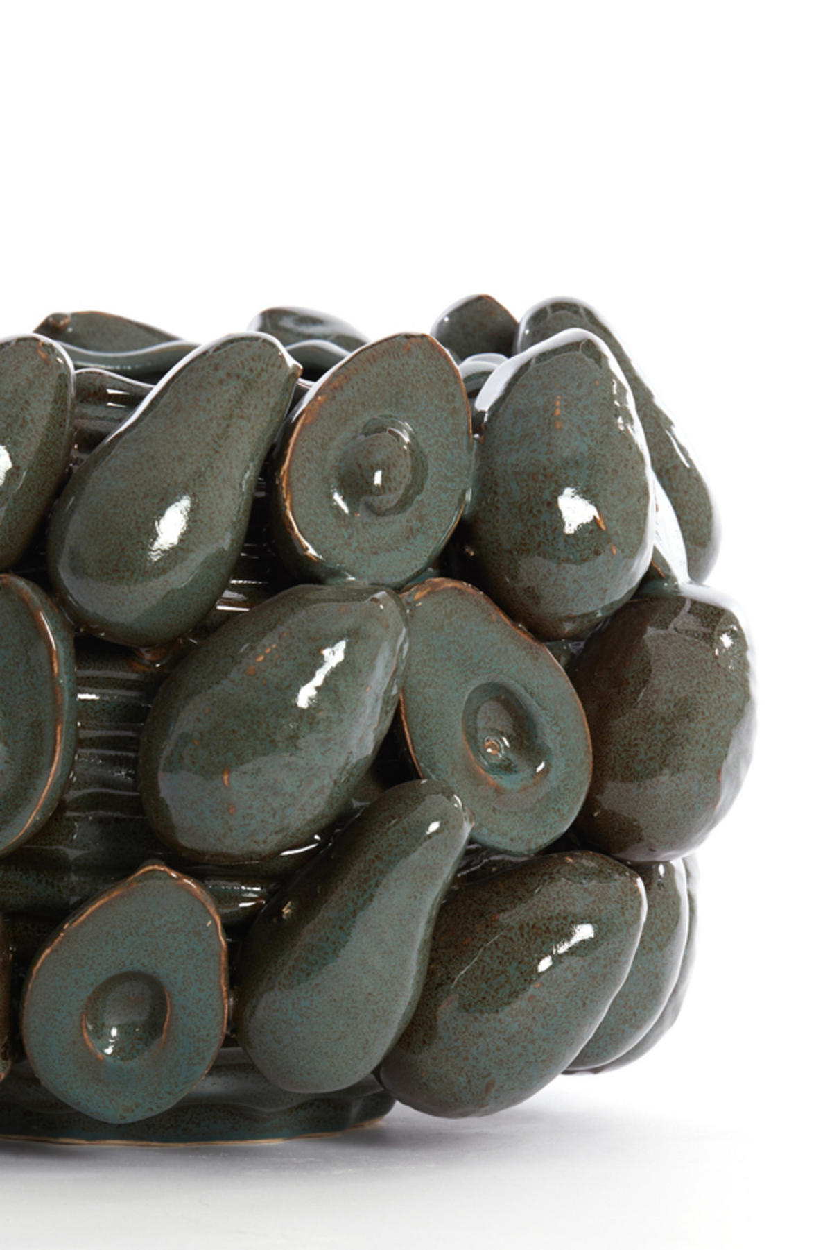 VASE Avocado Braun Ø31,5/23 cm - Braun, Keramik (23cm) - Light & Living