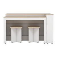 KÜCHENINSEL - 2 Personen - Holz, Platte - Naturfarben Hell, Weiß - - Naturfarben/Weiß, Holz (138.7/82/79.2cm) - Vente-Unique