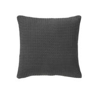 KISSENBEZUG Amalia Dunkelgrau 45x45 cm - Dunkelgrau, Textil (45/45cm) - benuta Pure
