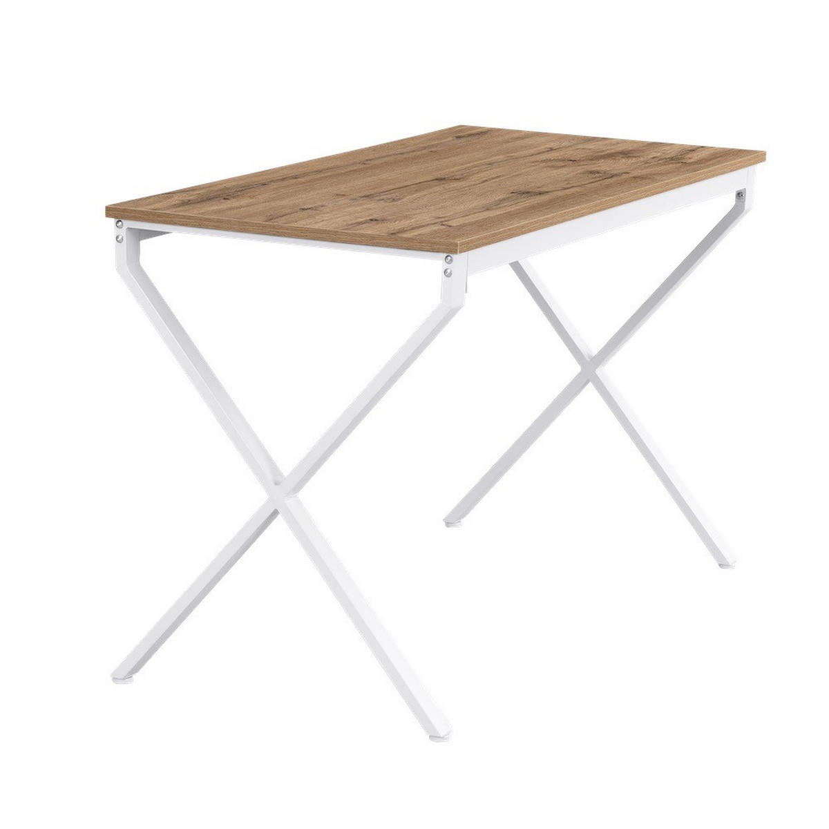 ESSTISCH SAMUEL, Eiche, 120/60/76 cm - Eichefarben/Weiß, Holzwerkstoff/Metall (60/120/76cm) - B&D Home