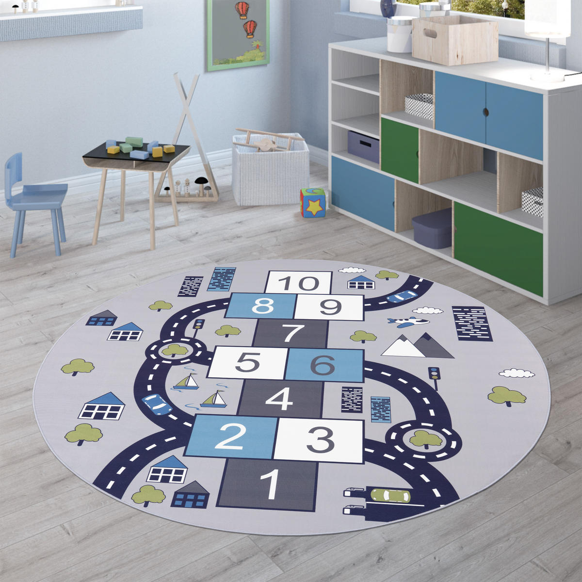 KINDERTEPPICH 160/160 cm Bino 565 - Grau, Textil (160/160cm) - Paco Home