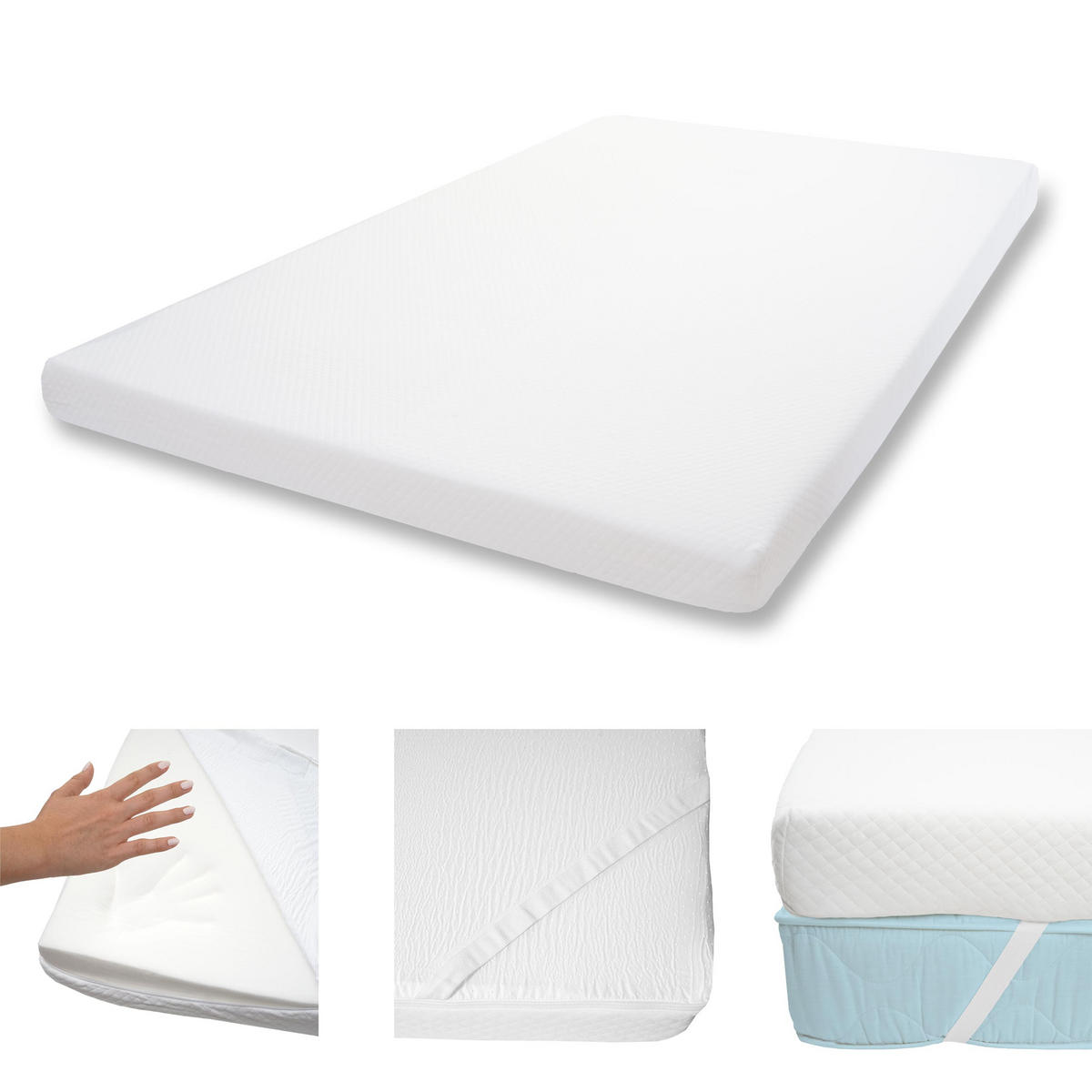 MEMORYFOAM-MATRATZENTOPPER 10CM Weiß - Weiß, Textil (200/140/10cm) - MCW