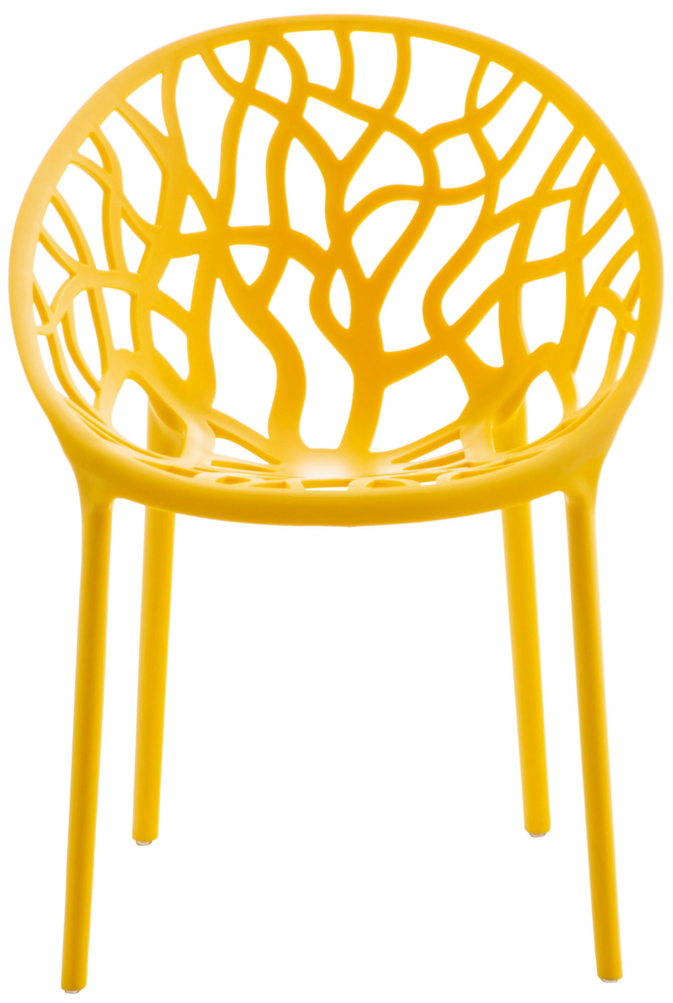 GARTENSTUHL 2er Set Kunststoff gelb - Gelb, Kunststoff (59/80/60cm) - CLP