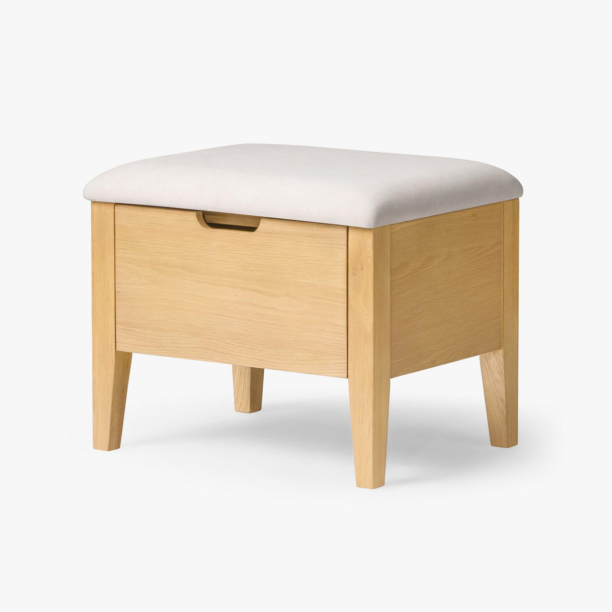 BANK Oslo 55 cm - Beige, Holz (55/45/43cm) - WOODEK