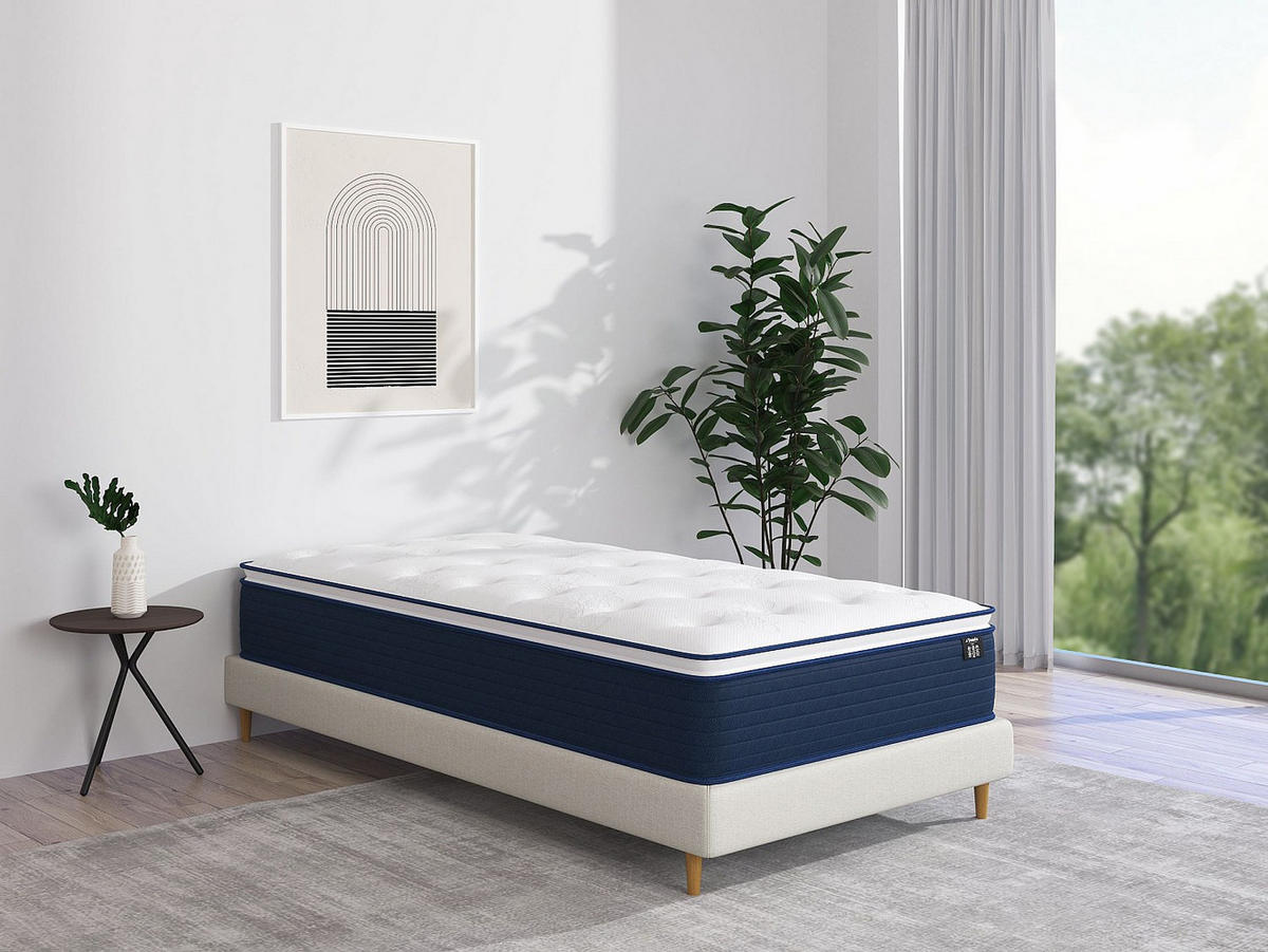 STANDARDMATRATZE - 1 Person - Stoff - Weiß - - Weiß, Textil (90/190cm) - Vente-Unique