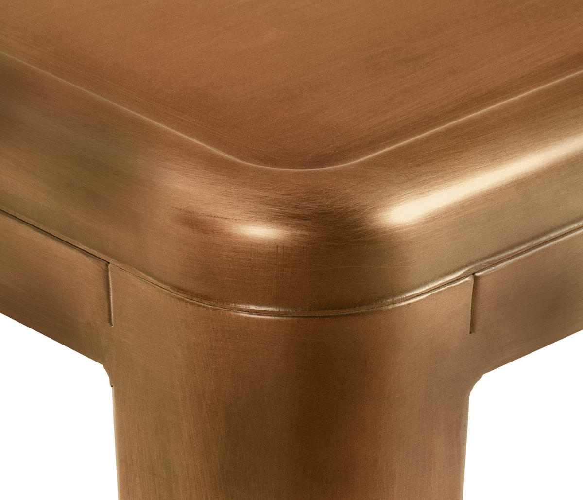 BARHOCKER Metall Gold - Eukalyptusholzfarben/Goldfarben, Metall (43/76/43cm) - CLP