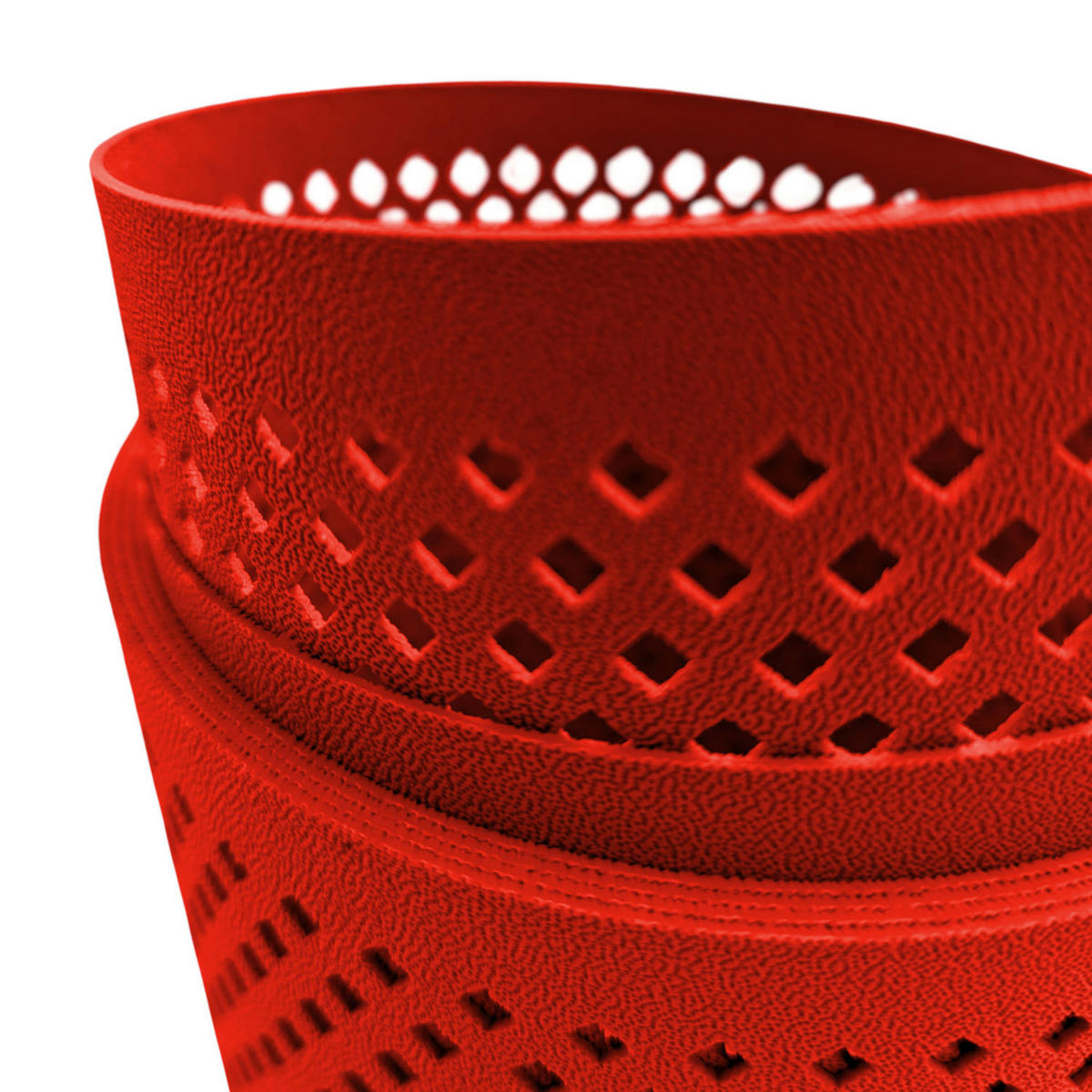 SICHTSCHUTZSTREIFEN Premium Gelocht Diamant-Muster für Doppelstabmatten Rot 2,55 m - Rot, Kunststoff (255/19cm) - ZAUN|ZU