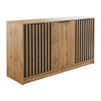 KOMMODE Bali Lux 3D - Eichefarben/Schwarz, Holzwerkstoff (138/82/41cm) - MIRJAN24