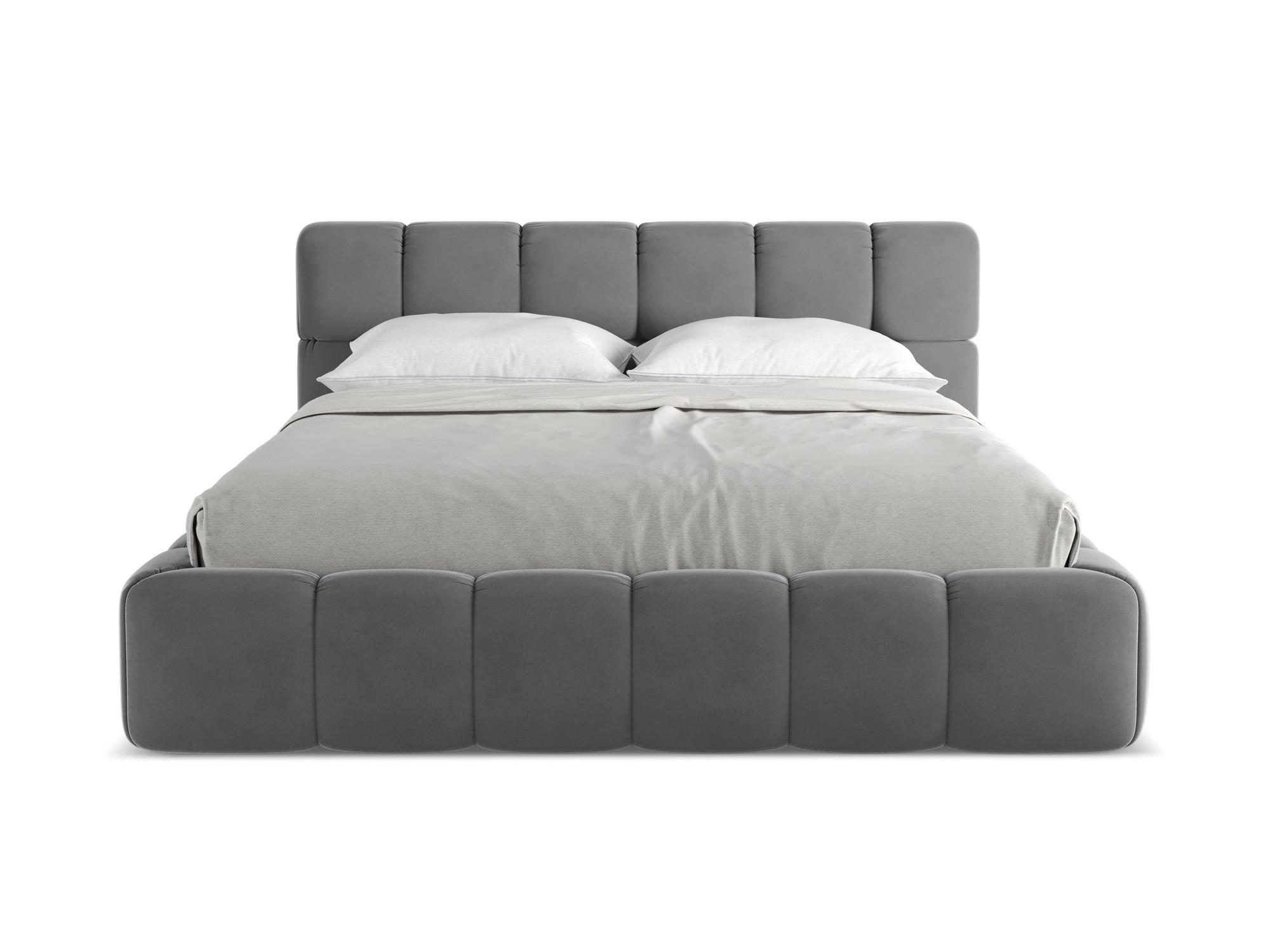 POLSTERBETT mit Bettkasten und Lattenrost 180x228 Grau - Dunkelgrau/Schwarz, Kunststoff/Textil (160/200cm) - Makamii