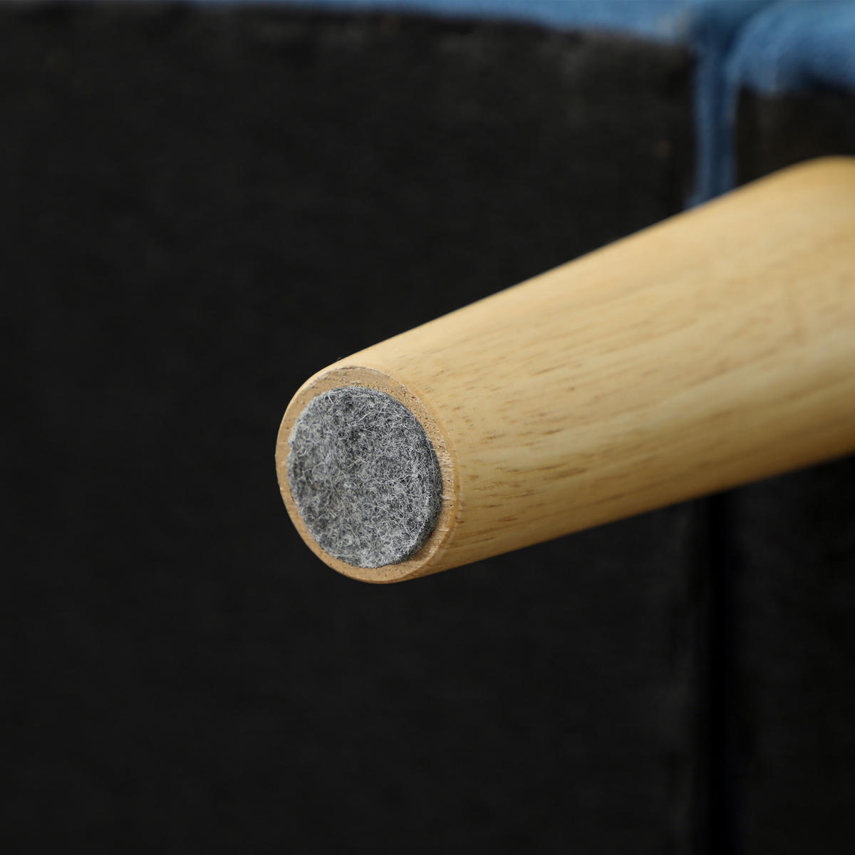 ZWEISITZER-SOFA DE-06501 Knopfheftung, Kautschukholz Blau - Blau, Holz/Textil (117/78/62cm) - ComfortXL