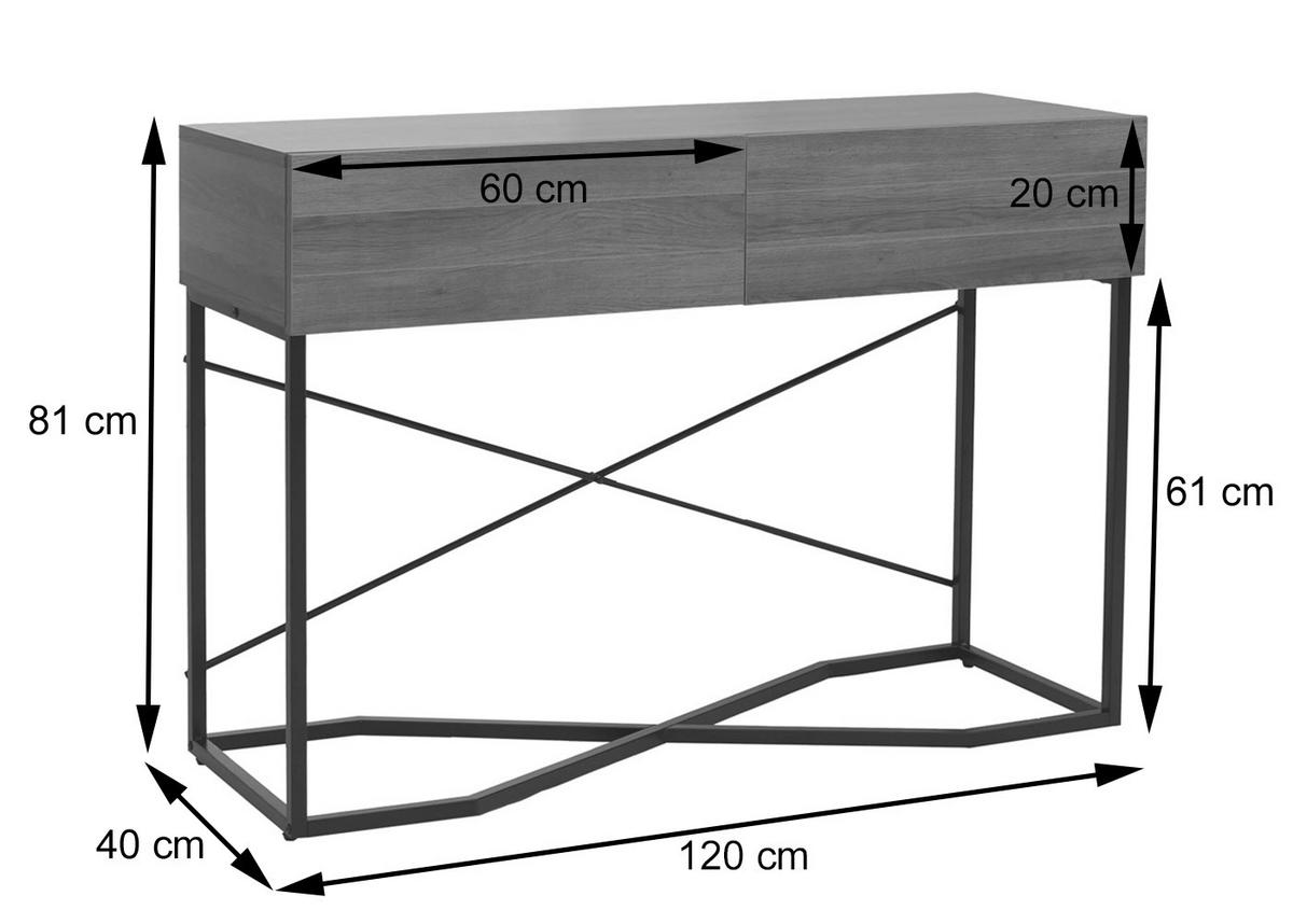 KONSOLENTISCH rechteck Braun - Braun, Holz (40/120/81cm) - MCW