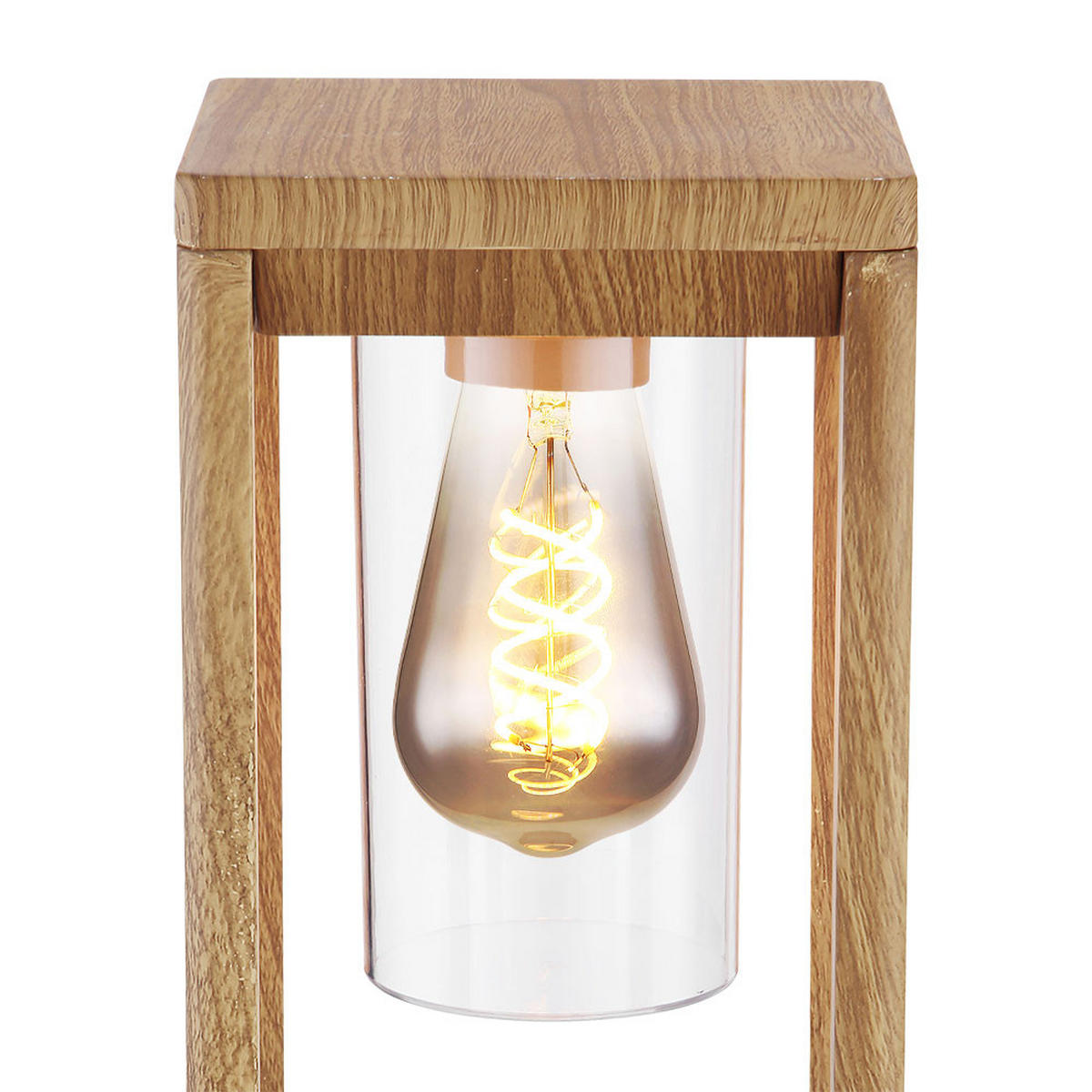 WEGELEUCHTE Candela Aluminium Braun - Braun, Metall (15/15/50cm) - Globo Lighting