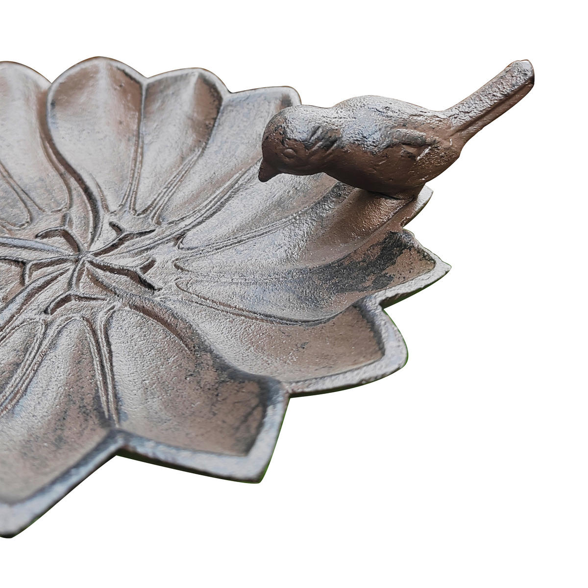 VOGELTRÄNKE - Dunkelbraun, Metall (19.5/93/17cm) - Relaxdays