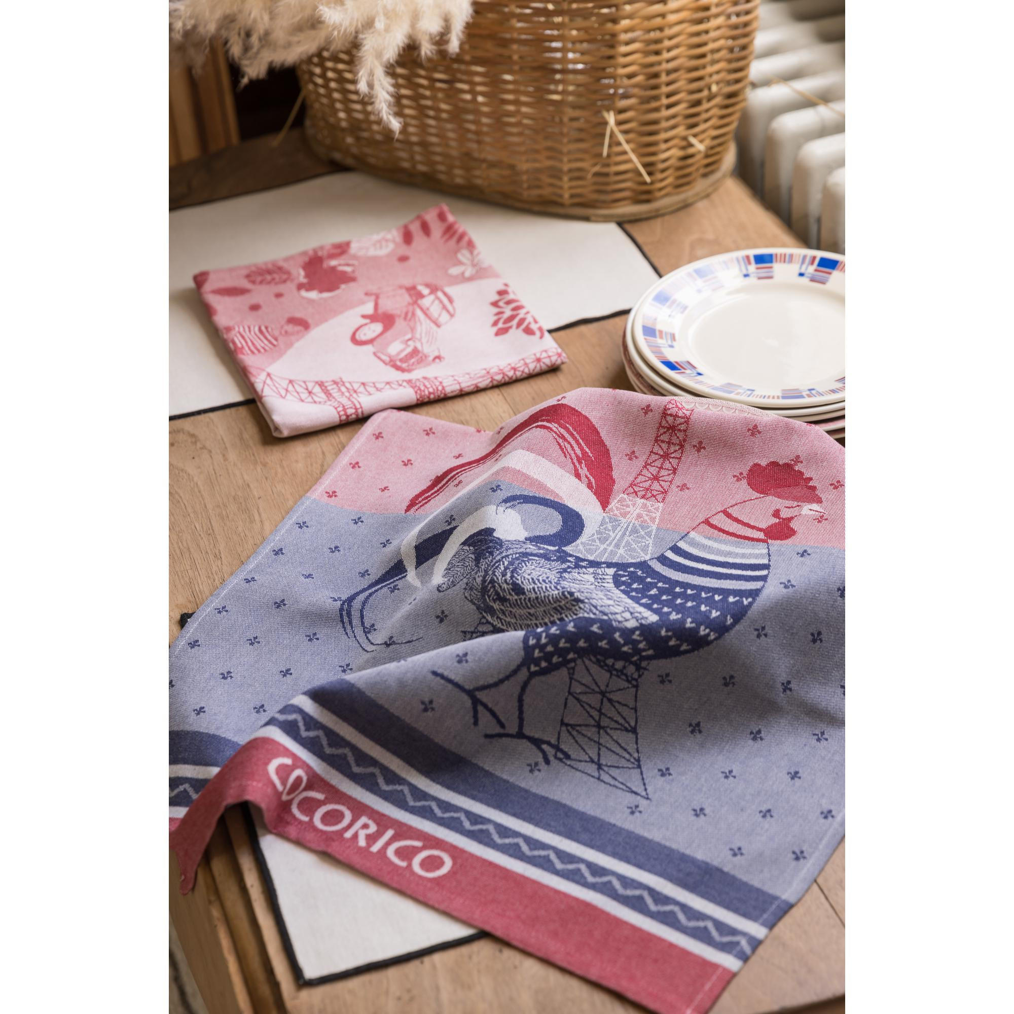 JACQUARD-GESCHIRRTUCH Cocorico bunt 50 x 70 cm - Multicolor, Textil (50/70cm) - Winkler