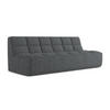 3-SITZER SOFA Strukturstoff Stoff Grau - Schwarz/Graphitfarben, Kunststoff/Textil (210/75/93cm) - Makamii