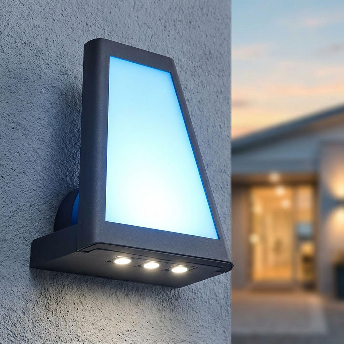 LED AUSSEN-WANDLEUCHTE Alu Anthrazit - Anthrazit, Metall (22/25/11.4cm)