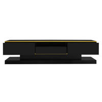 TV LOWBOARD Schwarz 180/38/45 cm - Schwarz, Holzwerkstoff (38/45/180cm) - Urban Meuble
