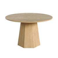 ESSTISCH rund 120 cm in Eichefarbe für 4-6 Personen, skandinavisches Design - Eichefarben, Holzwerkstoff (120/120/75cm) - Flora Grace